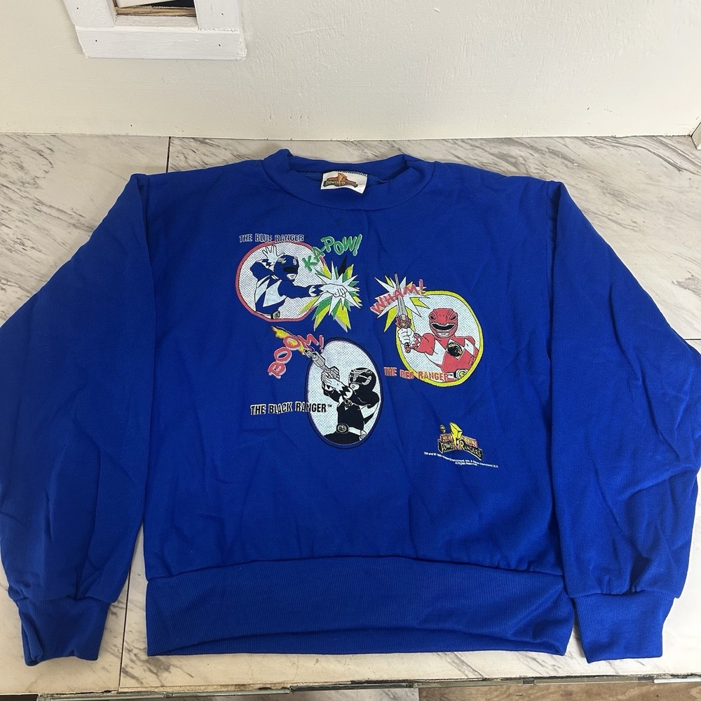 Vintage 1994 Power Rangers Crewneck Sweater Kids Size Small 7-8 New